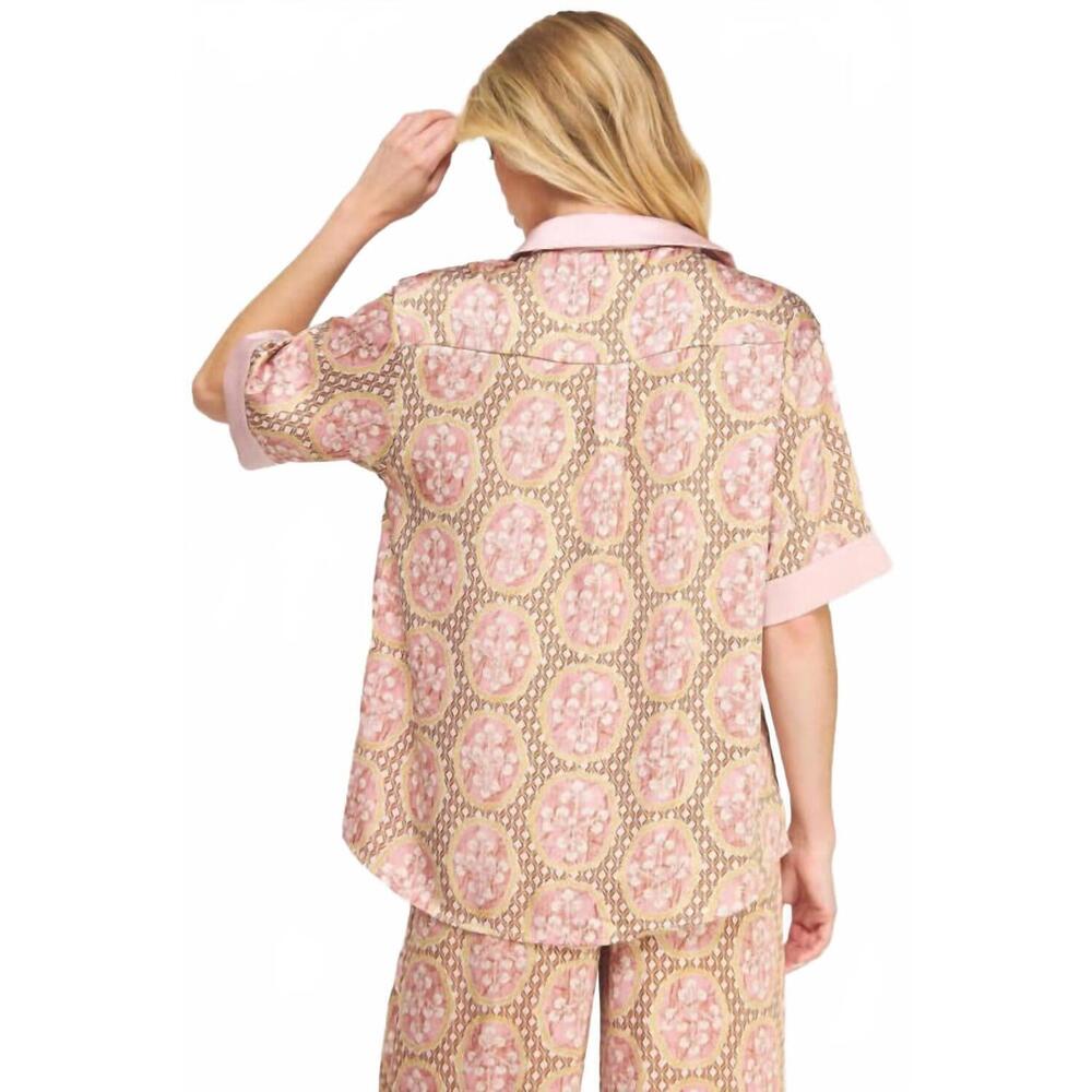 NEW STRUT & BOLT katie luxury satin resort set in floral damask - Picture 4 of 4